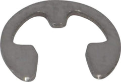 Rotor Clip - 0.147" Groove Diam, 3/16" Shaft Diam, Stainless Steel, E Style External Retaining Rings - 0.029" Groove Width, 0.02" Groove Depth, 0.025" Ring Thickness, Grade 15-7 Grade 632 - Eagle Tool & Supply