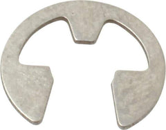 Rotor Clip - 0.21" Groove Diam, 1/4" Shaft Diam, Stainless Steel, E Style External Retaining Rings - 0.029" Groove Width, 0.02" Groove Depth, 0.025" Ring Thickness, Grade 15-7 Grade 632 - Eagle Tool & Supply