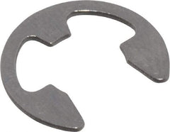 Rotor Clip - 1/4" Groove Diam, 5/16" Shaft Diam, Stainless Steel, E Style External Retaining Rings - 0.029" Groove Width, 0.031" Groove Depth, 0.025" Ring Thickness, Grade 15-7 Grade 632 - Eagle Tool & Supply