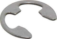 Rotor Clip - 0.343" Groove Diam, 7/16" Shaft Diam, Stainless Steel, E Style External Retaining Rings - 0.039" Groove Width, 0.047" Groove Depth, 0.035" Ring Thickness, Grade 15-7 Grade 632 - Eagle Tool & Supply