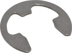 Rotor Clip - 0.485" Groove Diam, 5/8" Shaft Diam, Stainless Steel, E Style External Retaining Rings - 0.046" Groove Width, 0.07" Groove Depth, 0.042" Ring Thickness, Grade 15-7 Grade 632 - Eagle Tool & Supply