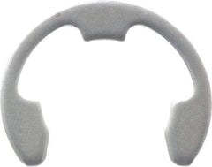 Rotor Clip - 5/8" Groove Diam, 3/4" Shaft Diam, Stainless Steel, E Style External Retaining Rings - 0.056" Groove Width, 0.062" Groove Depth, 0.05" Ring Thickness, Grade 15-7 Grade 632 - Eagle Tool & Supply