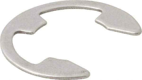 Rotor Clip - 0.835" Groove Diam, 63/64" Shaft Diam, Stainless Steel, E Style External Retaining Rings - 0.056" Groove Width, 0.074" Groove Depth, 0.05" Ring Thickness, Grade 15-7 Grade 632 - Eagle Tool & Supply