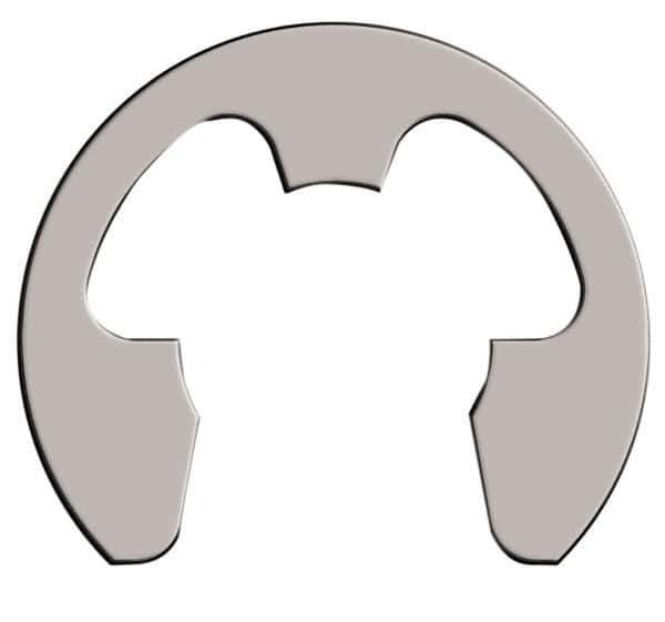 Rotor Clip - 0.675" Groove Diam, 7/8" Shaft Diam, Stainless Steel, E Style External Retaining Rings - 0.056" Groove Width, 0.1" Groove Depth, 0.05" Ring Thickness, Grade 15-7 Grade 632 - Eagle Tool & Supply
