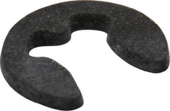 Rotor Clip - 1.9mm Groove Diam, 2.5 to 3mm Shaft Diam, Phosphate & Oil Steel, E Style External Retaining Rings - 0.54mm Groove Width, 0.5mm Ring Thickness, Grade 1060-1090 - Eagle Tool & Supply