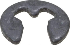 Rotor Clip - 2.3mm Groove Diam, 3 to 4mm Shaft Diam, Phosphate & Oil Steel, E Style External Retaining Rings - 0.64mm Groove Width, 0.6mm Ring Thickness, Grade 1060-1090 - Eagle Tool & Supply