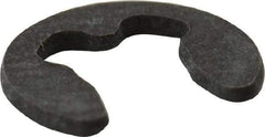 Rotor Clip - 3.2mm Groove Diam, 4 to 5mm Shaft Diam, Phosphate & Oil Steel, E Style External Retaining Rings - 0.64mm Groove Width, 0.6mm Ring Thickness, Grade 1060-1090 - Eagle Tool & Supply