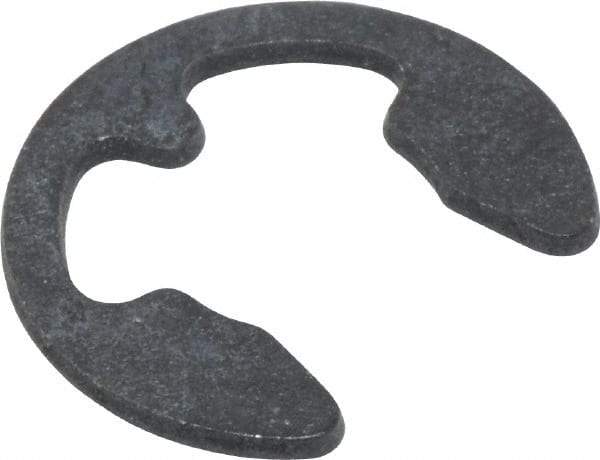 Rotor Clip - 7mm Groove Diam, 8 to 11mm Shaft Diam, Phosphate & Oil Steel, E Style External Retaining Rings - 0.94mm Groove Width, 0.9mm Ring Thickness, Grade 1060-1090 - Eagle Tool & Supply