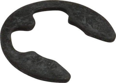 Rotor Clip - 12mm Groove Diam, 13 to 18mm Shaft Diam, Phosphate & Oil Steel, E Style External Retaining Rings - 1.35mm Groove Width, 1.3mm Ring Thickness, Grade 1060-1090 - Eagle Tool & Supply