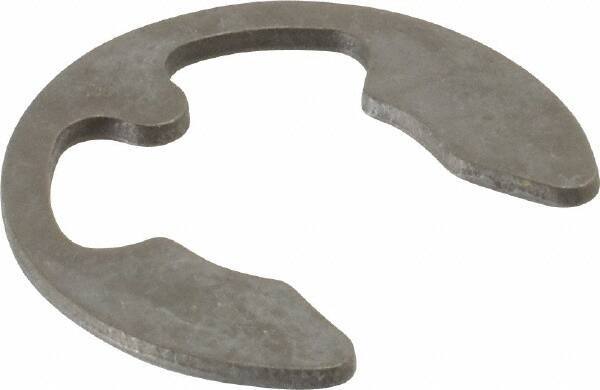Rotor Clip - 15mm Groove Diam, 16 to 24mm Shaft Diam, Phosphate & Oil Steel, E Style External Retaining Rings - 1.55mm Groove Width, 1.5mm Ring Thickness, Grade 1060-1090 - Eagle Tool & Supply