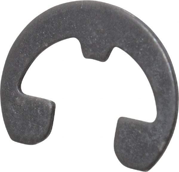 Rotor Clip - 0.21" Groove Diam, 1/4" Shaft Diam, Phosphate Steel, Reinforced E Style External Retaining Rings - 0.029" Groove Width, 0.02" Groove Depth, 0.025" Ring Thickness, Grade 1060-1090 - Eagle Tool & Supply