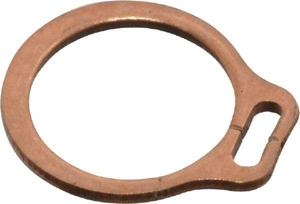 Rotor Clip - 0.175" Groove Diam, 3/16" Shaft Diam, Zinc-Plated Beryllium Copper, Snap External Retaining Rings - 0.018" Groove Width, 0.006" Groove Depth, 0.015" Ring Thickness - Eagle Tool & Supply