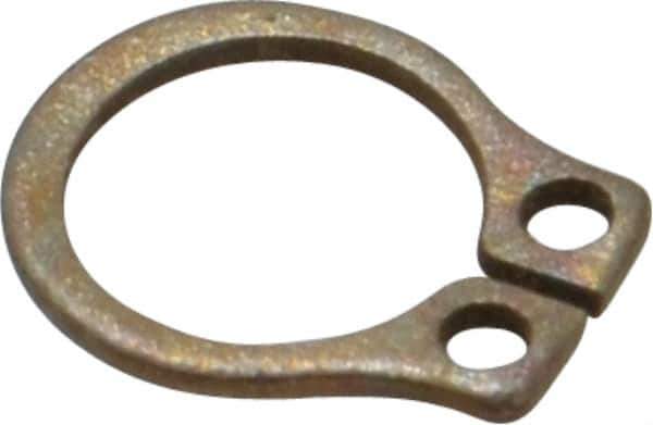Rotor Clip - 0.23" Groove Diam, 1/4" Shaft Diam, Zinc Yellow Dichromate Steel, Snap External Retaining Rings - 0.029" Groove Width, 0.01" Groove Depth, 0.025" Ring Thickness, Grade 1060-1090 - Eagle Tool & Supply