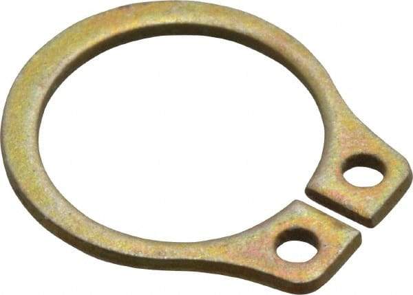 Rotor Clip - 0.321" Groove Diam, 11/32" Shaft Diam, Zinc Yellow Dichromate Steel, Snap External Retaining Rings - 0.029" Groove Width, 0.011" Groove Depth, 0.025" Ring Thickness, Grade 1060-1090 - Eagle Tool & Supply