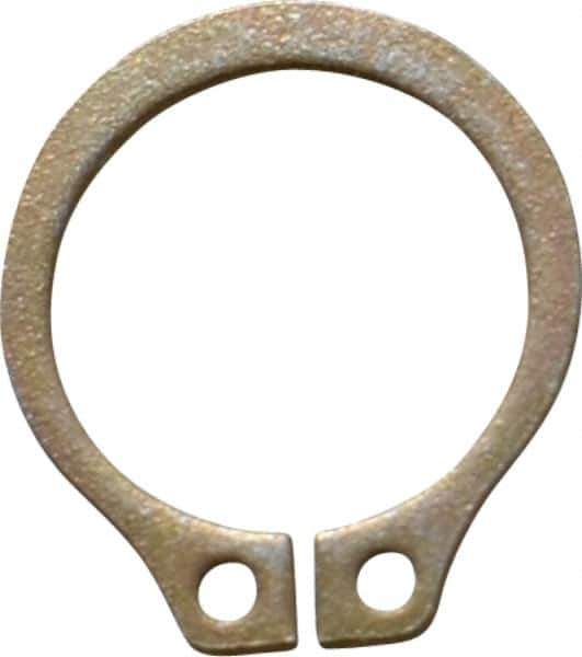 Rotor Clip - 0.382" Groove Diam, 13/32" Shaft Diam, Zinc Yellow Dichromate Steel, Snap External Retaining Rings - 0.029" Groove Width, 0.012" Groove Depth, 0.025" Ring Thickness, Grade 1060-1090 - Eagle Tool & Supply