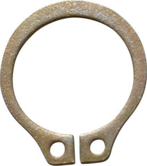 Rotor Clip - 0.382" Groove Diam, 13/32" Shaft Diam, Zinc Yellow Dichromate Steel, Snap External Retaining Rings - 0.029" Groove Width, 0.012" Groove Depth, 0.025" Ring Thickness, Grade 1060-1090 - Eagle Tool & Supply