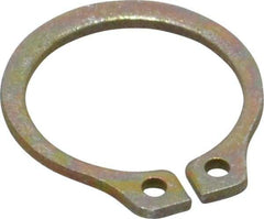 Rotor Clip - 0.468" Groove Diam, 1/2" Shaft Diam, Zinc Yellow Dichromate Steel, Snap External Retaining Rings - 0.039" Groove Width, 0.016" Groove Depth, 0.035" Ring Thickness, Grade 1060-1090 - Eagle Tool & Supply