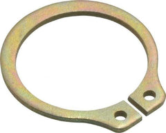 Rotor Clip - 0.646" Groove Diam, 11/16" Shaft Diam, Zinc Yellow Dichromate Steel, Snap External Retaining Rings - 0.046" Groove Width, 0.021" Groove Depth, 0.042" Ring Thickness, Grade 1060-1090 - Eagle Tool & Supply