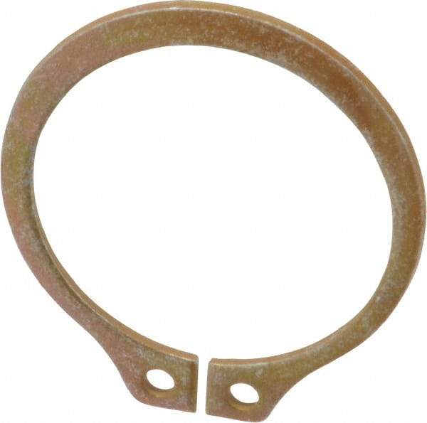 Rotor Clip - 1.059" Groove Diam, 1-1/8" Shaft Diam, Zinc Yellow Dichromate Steel, Snap External Retaining Rings - 0.056" Groove Width, 0.033" Groove Depth, 0.05" Ring Thickness, Grade 1060-1090 - Eagle Tool & Supply