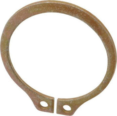 Rotor Clip - 1.059" Groove Diam, 1-1/8" Shaft Diam, Zinc Yellow Dichromate Steel, Snap External Retaining Rings - 0.056" Groove Width, 0.033" Groove Depth, 0.05" Ring Thickness, Grade 1060-1090 - Eagle Tool & Supply