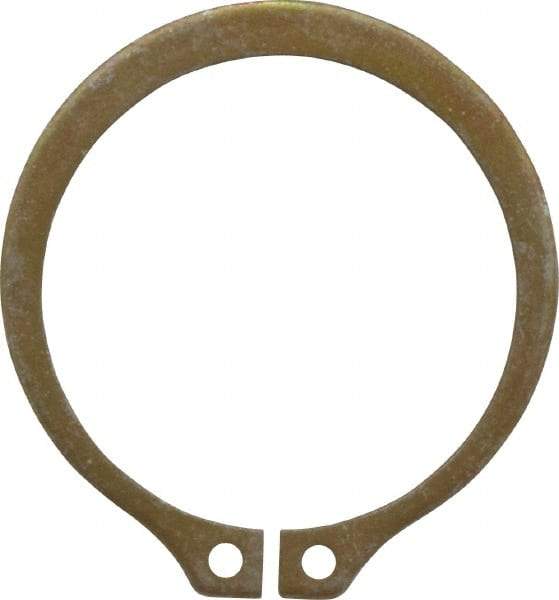 Rotor Clip - 1.291" Groove Diam, 1-3/8" Shaft Diam, Zinc Yellow Dichromate Steel, Snap External Retaining Rings - 0.056" Groove Width, 0.042" Groove Depth, 0.05" Ring Thickness, Grade 1060-1090 - Eagle Tool & Supply