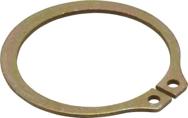 Rotor Clip - 1-13/32" Groove Diam, 1-1/2" Shaft Diam, Zinc Yellow Dichromate Steel, Snap External Retaining Rings - 0.056" Groove Width, 0.047" Groove Depth, 0.05" Ring Thickness, Grade 1060-1090 - Eagle Tool & Supply