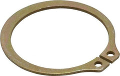 Rotor Clip - 1-13/32" Groove Diam, 1-1/2" Shaft Diam, Zinc Yellow Dichromate Steel, Snap External Retaining Rings - 0.056" Groove Width, 0.047" Groove Depth, 0.05" Ring Thickness, Grade 1060-1090 - Eagle Tool & Supply