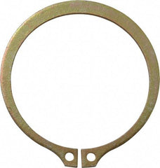Rotor Clip - 2.239" Groove Diam, 2-3/8" Shaft Diam, Zinc Yellow Dichromate Steel, Snap External Retaining Rings - 0.086" Groove Width, 0.068" Groove Depth, 0.078" Ring Thickness, Grade 1060-1090 - Eagle Tool & Supply