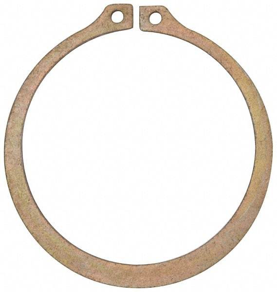 Rotor Clip - 2.481" Groove Diam, 2-5/8" Shaft Diam, Zinc Yellow Dichromate Steel, Snap External Retaining Rings - 0.086" Groove Width, 0.072" Groove Depth, 0.078" Ring Thickness, Grade 1060-1090 - Eagle Tool & Supply