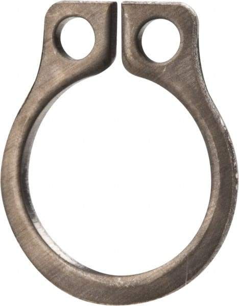 Rotor Clip - 0.23" Groove Diam, 1/4" Shaft Diam, Zinc-Plated Stainless Steel, Snap External Retaining Rings - 0.029" Groove Width, 0.01" Groove Depth, 0.025" Ring Thickness, Grade 15-7 Grade 632 - Eagle Tool & Supply