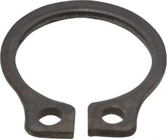 Rotor Clip - 0.29" Groove Diam, 5/16" Shaft Diam, Zinc-Plated Stainless Steel, Snap External Retaining Rings - 0.029" Groove Width, 0.011" Groove Depth, 0.025" Ring Thickness, Grade 15-7 Grade 632 - Eagle Tool & Supply
