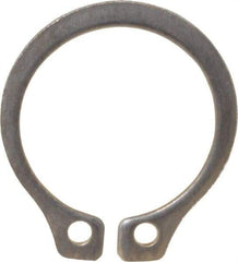 Rotor Clip - 0.412" Groove Diam, 7/16" Shaft Diam, Zinc-Plated Stainless Steel, Snap External Retaining Rings - 0.029" Groove Width, 0.013" Groove Depth, 0.025" Ring Thickness, Grade 15-7 Grade 632 - Eagle Tool & Supply