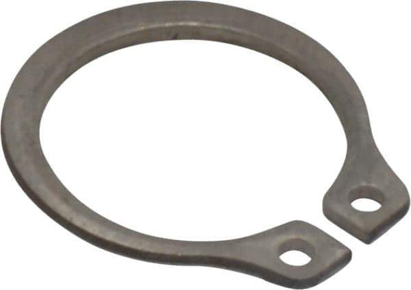 Rotor Clip - 0.468" Groove Diam, 1/2" Shaft Diam, Zinc-Plated Stainless Steel, Snap External Retaining Rings - 0.039" Groove Width, 0.016" Groove Depth, 0.035" Ring Thickness, Grade 15-7 Grade 632 - Eagle Tool & Supply