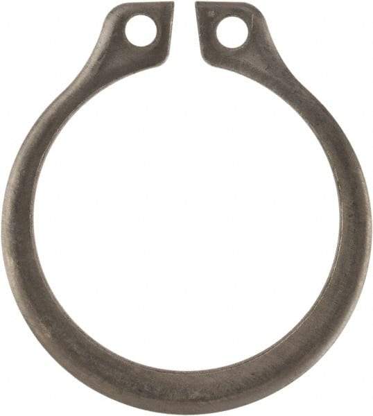 Rotor Clip - 0.53" Groove Diam, 9/16" Shaft Diam, Zinc-Plated Stainless Steel, Snap External Retaining Rings - 0.039" Groove Width, 0.016" Groove Depth, 0.035" Ring Thickness, Grade 15-7 Grade 632 - Eagle Tool & Supply
