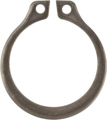 Rotor Clip - 0.53" Groove Diam, 9/16" Shaft Diam, Zinc-Plated Stainless Steel, Snap External Retaining Rings - 0.039" Groove Width, 0.016" Groove Depth, 0.035" Ring Thickness, Grade 15-7 Grade 632 - Eagle Tool & Supply