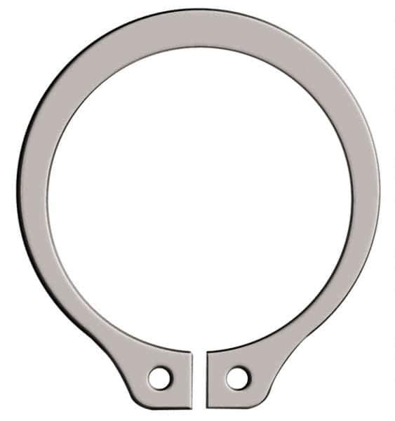 Rotor Clip - 0.261" Groove Diam, 9/32" Shaft Diam, Zinc-Plated Stainless Steel, Snap External Retaining Rings - 0.029" Groove Width, 0.01" Groove Depth, 0.025" Ring Thickness, Grade 15-7 Grade 632 - Eagle Tool & Supply