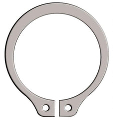 Rotor Clip - 20.85mm Groove Diam, 7/8" Shaft Diam, Passivated Stainless Steel, Snap External Retaining Rings - 0.046" Groove Width, 0.027" Groove Depth, 0.042" Ring Thickness, Grade 15-7 Grade 632 - Eagle Tool & Supply