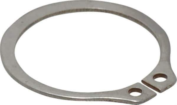 Rotor Clip - 0.94" Groove Diam, 1" Shaft Diam, Zinc-Plated Stainless Steel, Snap External Retaining Rings - 0.046" Groove Width, 0.03" Groove Depth, 0.042" Ring Thickness, Grade 15-7 Grade 632 - Eagle Tool & Supply
