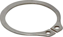 Rotor Clip - 0.94" Groove Diam, 1" Shaft Diam, Zinc-Plated Stainless Steel, Snap External Retaining Rings - 0.046" Groove Width, 0.03" Groove Depth, 0.042" Ring Thickness, Grade 15-7 Grade 632 - Eagle Tool & Supply
