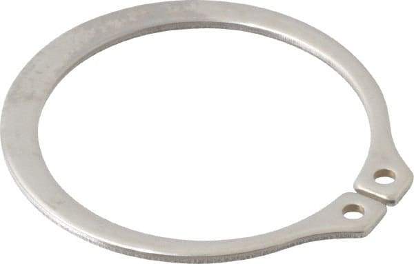 Rotor Clip - 1.232" Groove Diam, 1-5/16" Shaft Diam, Zinc-Plated Stainless Steel, Snap External Retaining Rings - 0.056" Groove Width, 0.04" Groove Depth, 0.05" Ring Thickness, Grade 15-7 Grade 632 - Eagle Tool & Supply