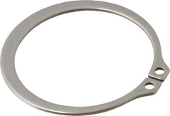 Rotor Clip - 1.886" Groove Diam, 2" Shaft Diam, Zinc-Plated Stainless Steel, Snap External Retaining Rings - 0.068" Groove Width, 0.057" Groove Depth, 0.062" Ring Thickness, Grade 15-7 Grade 632 - Eagle Tool & Supply