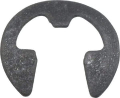 Rotor Clip - 0.095" Groove Diam, 1/8" Shaft Diam, Phosphate Steel, Bowed E Style External Retaining Rings - 0.022" Groove Width, 0.015" Groove Depth, 0.01" Ring Thickness, Grade 1060-1090 - Eagle Tool & Supply