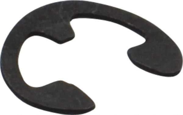 Rotor Clip - 0.147" Groove Diam, 3/16" Shaft Diam, Phosphate Steel, Bowed E Style External Retaining Rings - 0.03" Groove Width, 0.02" Groove Depth, 0.015" Ring Thickness, Grade 1060-1090 - Eagle Tool & Supply