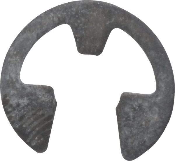 Rotor Clip - 0.21" Groove Diam, 1/4" Shaft Diam, Phosphate Steel, Bowed E Style External Retaining Rings - 0.047" Groove Width, 0.02" Groove Depth, 0.025" Ring Thickness, Grade 1060-1090 - Eagle Tool & Supply