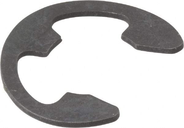 Rotor Clip - 0.485" Groove Diam, 5/8" Shaft Diam, Phosphate Steel, Bowed E Style External Retaining Rings - 0.077" Groove Width, 0.07" Groove Depth, 0.042" Ring Thickness, Grade 1060-1090 - Eagle Tool & Supply