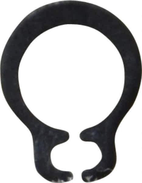 Rotor Clip - 4.8mm Groove Diam, 5mm Shaft Diam, Phosphate & Oil Steel, Snap External Retaining Rings - 0.7mm Groove Width, 0.1mm Groove Depth, 0.6mm Ring Thickness, Grade 1060-1090 - Eagle Tool & Supply