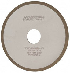 Norton - 6" Diam x 1-1/4" Hole x 1/8" Thick, 120 Grit Surface Grinding Wheel - Diamond, Type 1A1, Fine Grade, Resinoid Bond - Eagle Tool & Supply