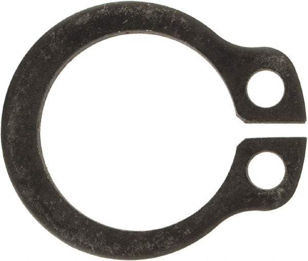 Rotor Clip - 9.6mm Groove Diam, 10mm Shaft Diam, Phosphate & Oil Steel, Snap External Retaining Rings - 1.1mm Groove Width, 0.2mm Groove Depth, 1mm Ring Thickness, Grade 1060-1090 - Eagle Tool & Supply