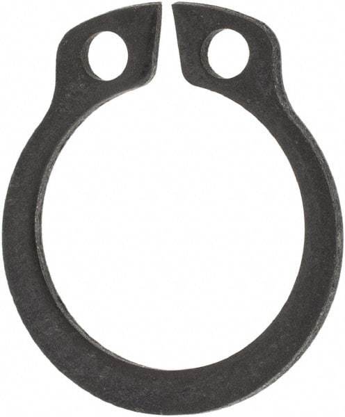 Rotor Clip - 11.5mm Groove Diam, 12mm Shaft Diam, Phosphate & Oil Steel, Snap External Retaining Rings - 1.1mm Groove Width, 0.25mm Groove Depth, 1mm Ring Thickness, Grade 1060-1090 - Eagle Tool & Supply