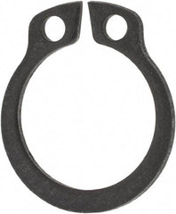 Rotor Clip - 11.5mm Groove Diam, 12mm Shaft Diam, Phosphate & Oil Steel, Snap External Retaining Rings - 1.1mm Groove Width, 0.25mm Groove Depth, 1mm Ring Thickness, Grade 1060-1090 - Eagle Tool & Supply